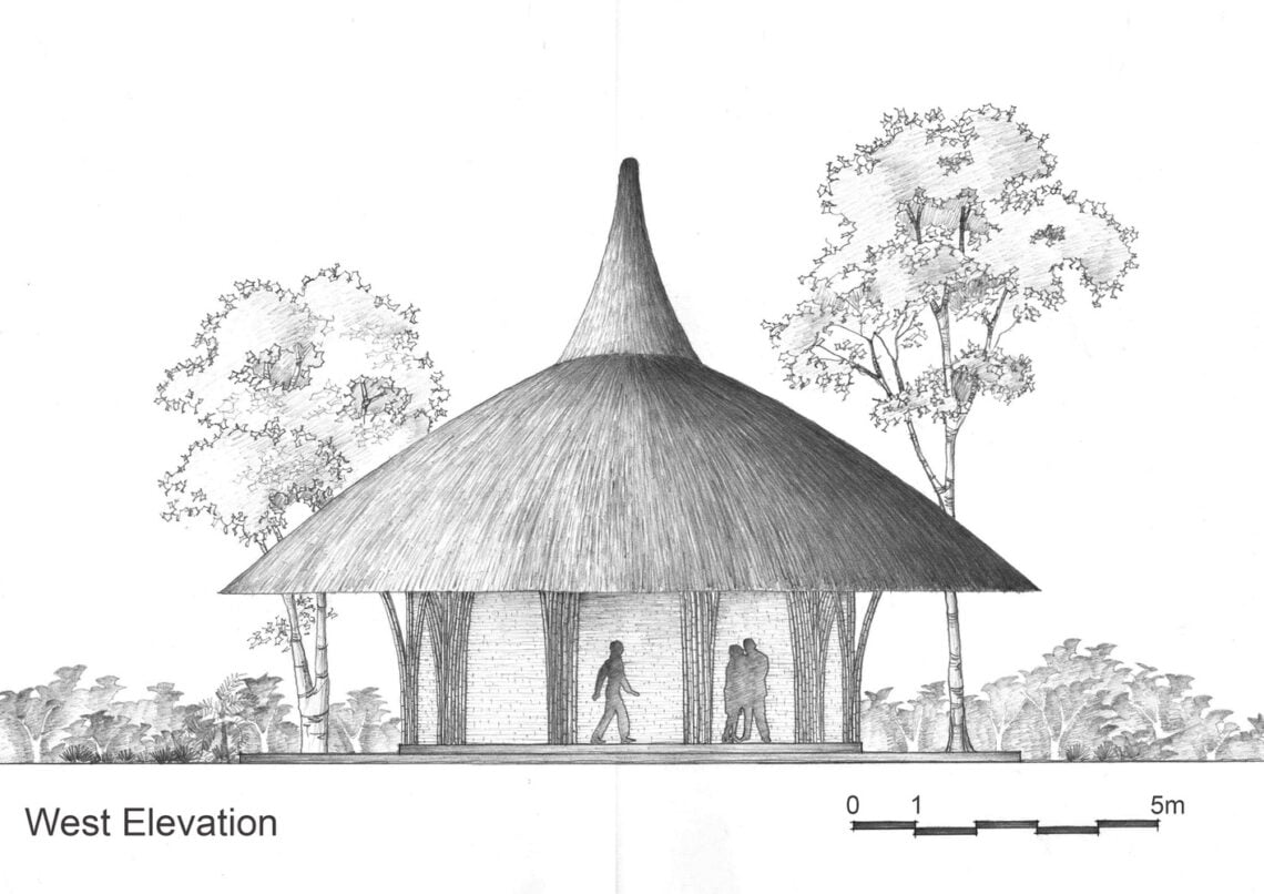 Bamboo long house restaurant / bambubuild