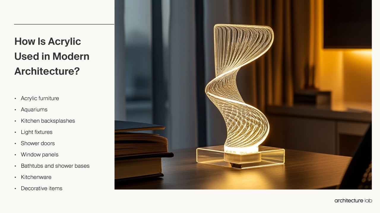 How is acrylic used in modern architecture?