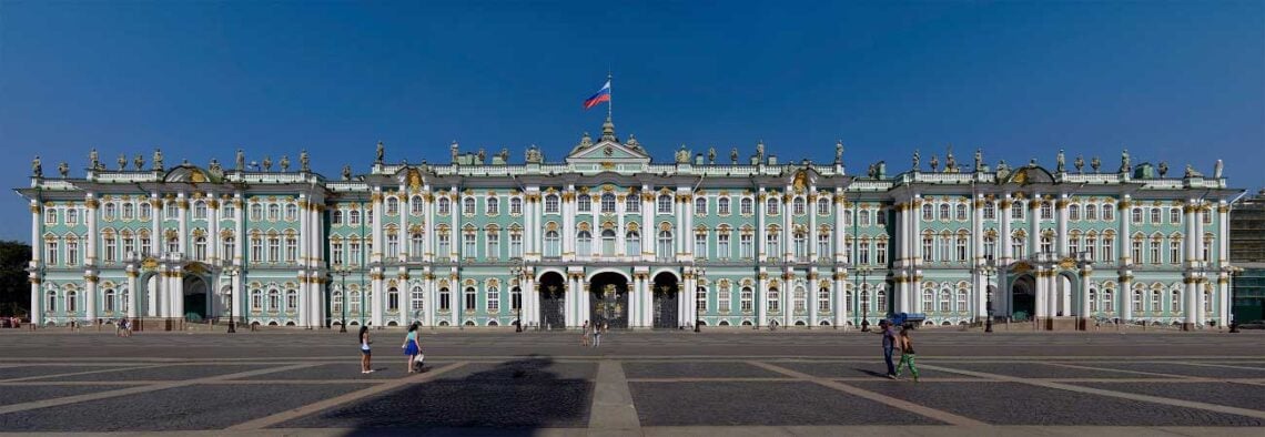 Late baroque architecture: winter palace, russia - constructed by various architects, including rastrelli, quarenghi, and montferrand, with construction spanning the 18th century. - © alex 'florstein' fedorov